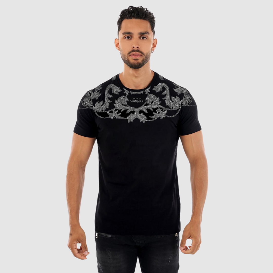 Avenue George V Paris Black/Silver T-Shirt