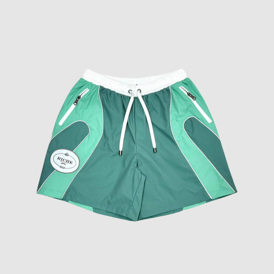 VIe+Riche Paris Green Nylon Biker Shorts