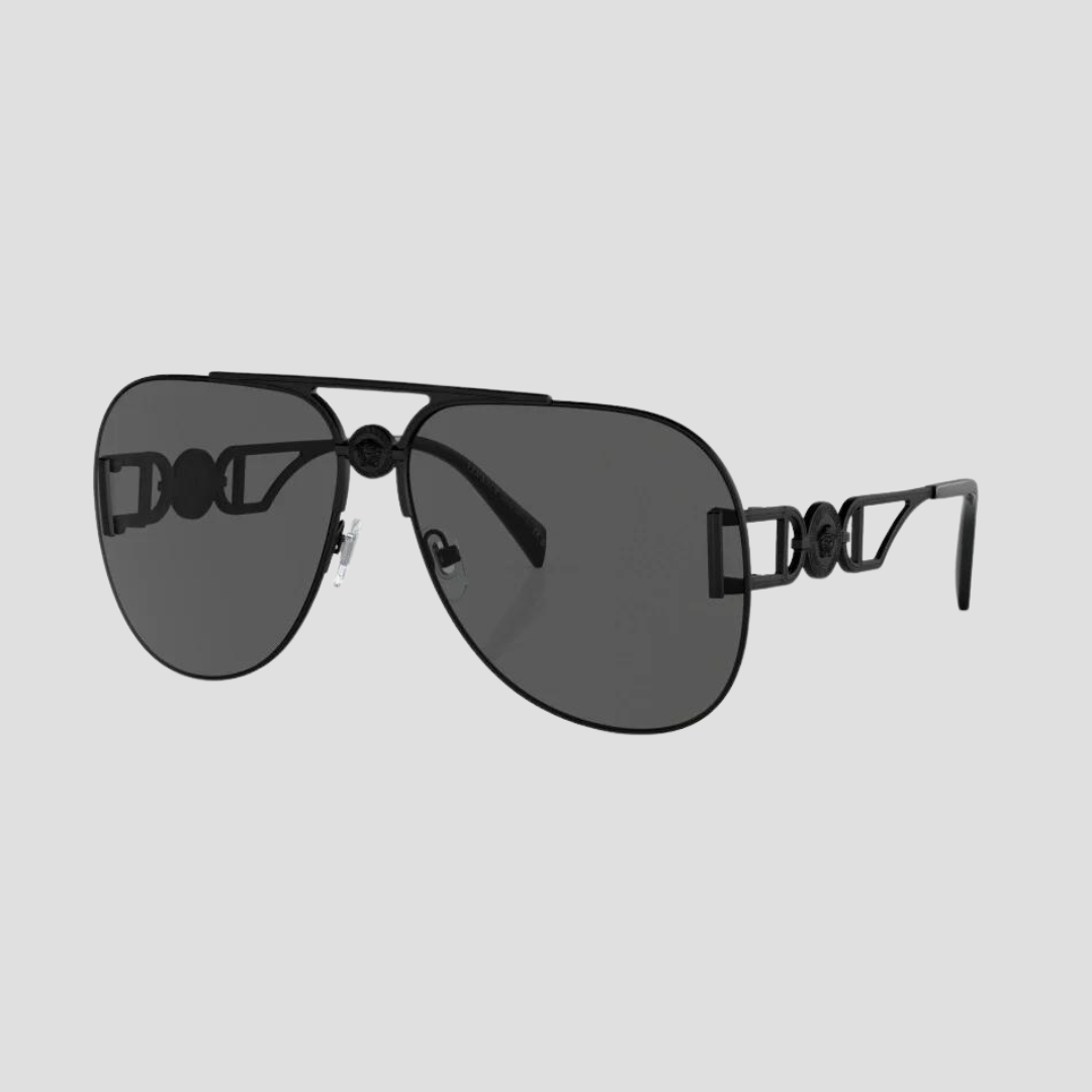 Versace Black Medusa Pilot-frame Sunglasses