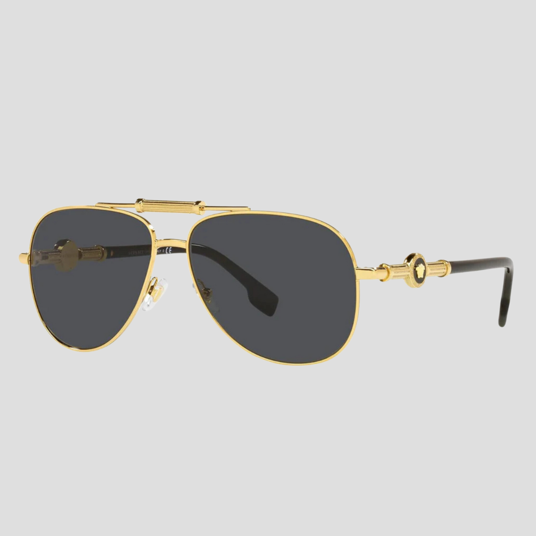 Versace Black / Gold Sunglasses