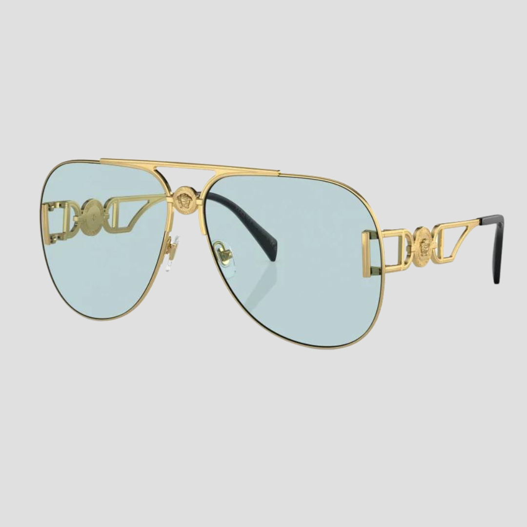 Versace Gold Light Blue Sunglasses