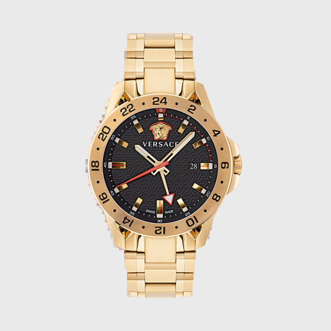 Versace Gold Sport Tech GMT Watch