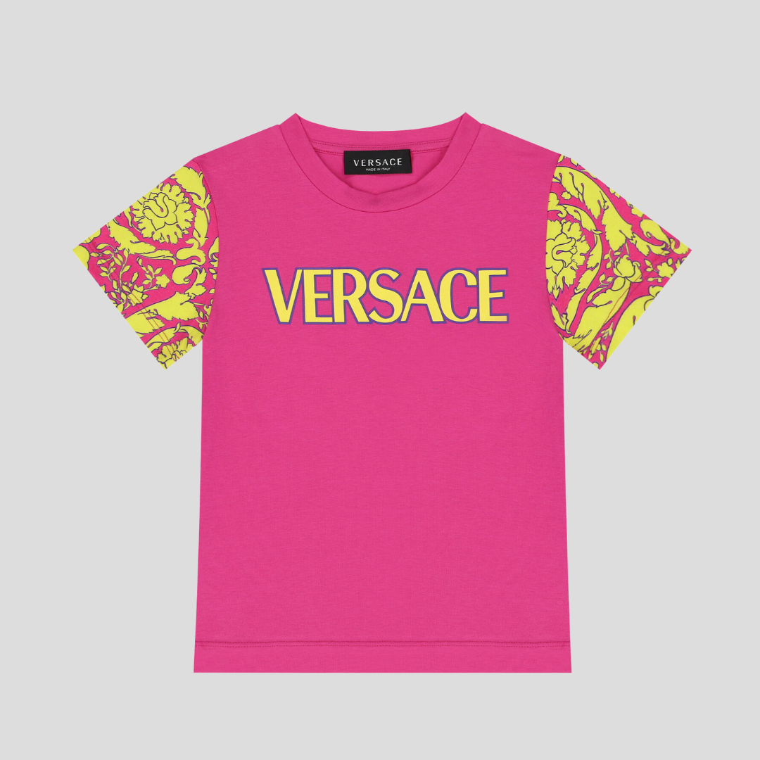 Versace Kids Pink Logo T-Shirt