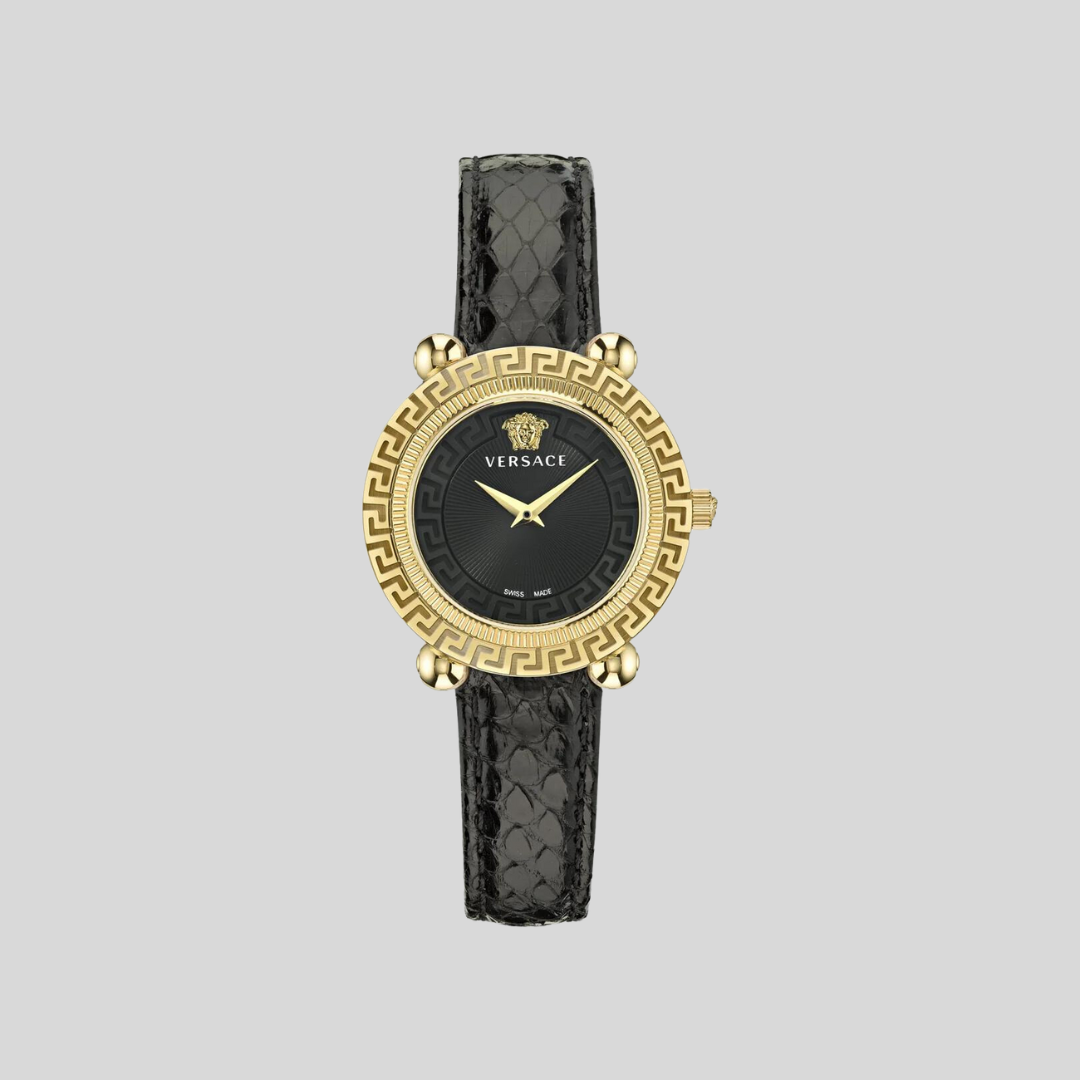 Versace Black Ladies Greca Watch