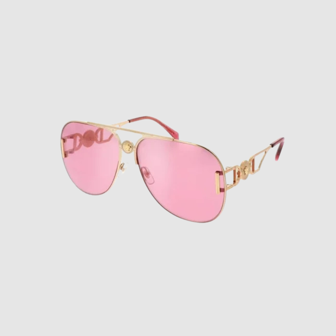 Versace Pink Aviator Sunglasses