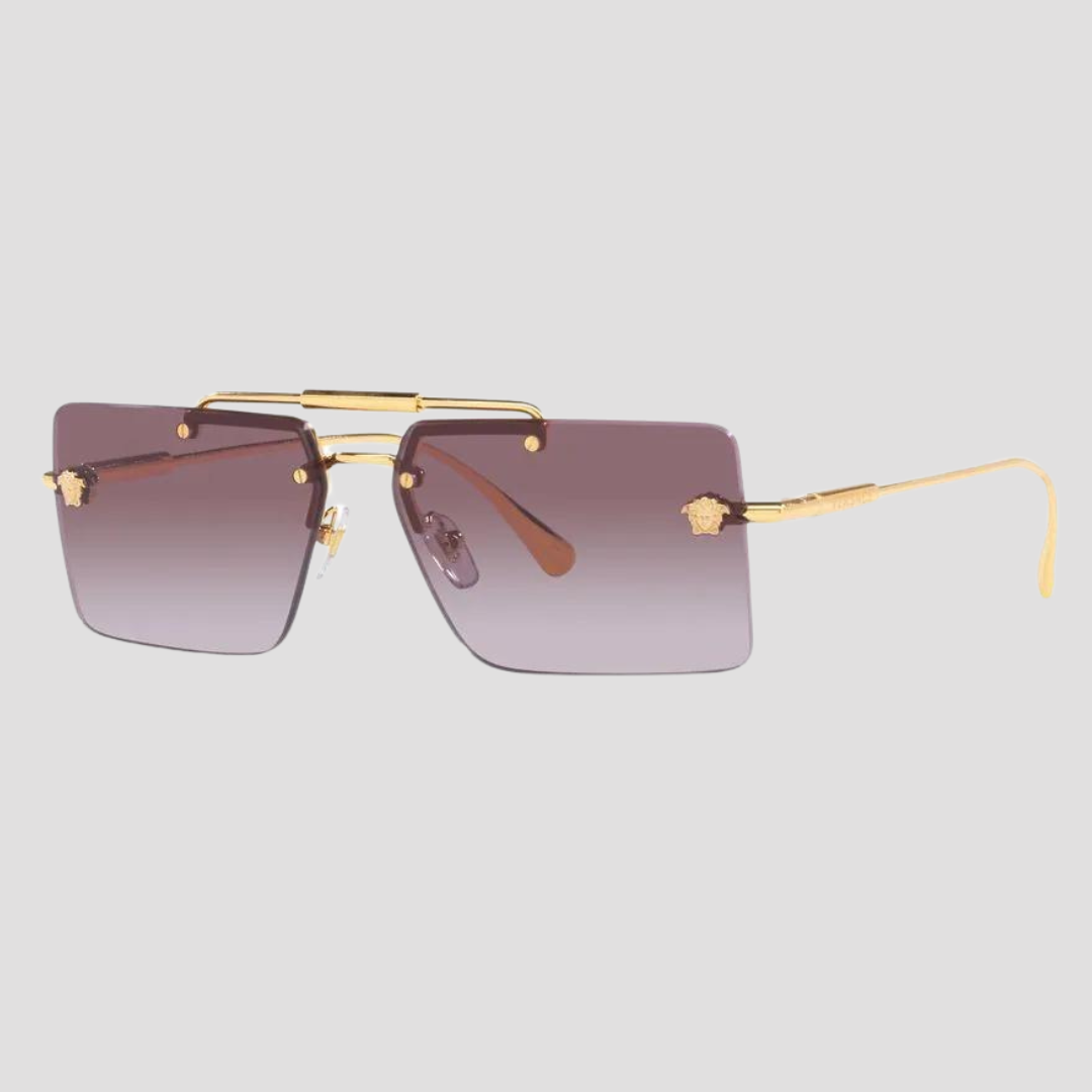 Versace Purple Logo-Plaque Sunglasses