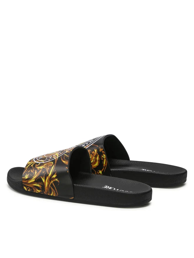 Versace Jeans Couture Black Slides