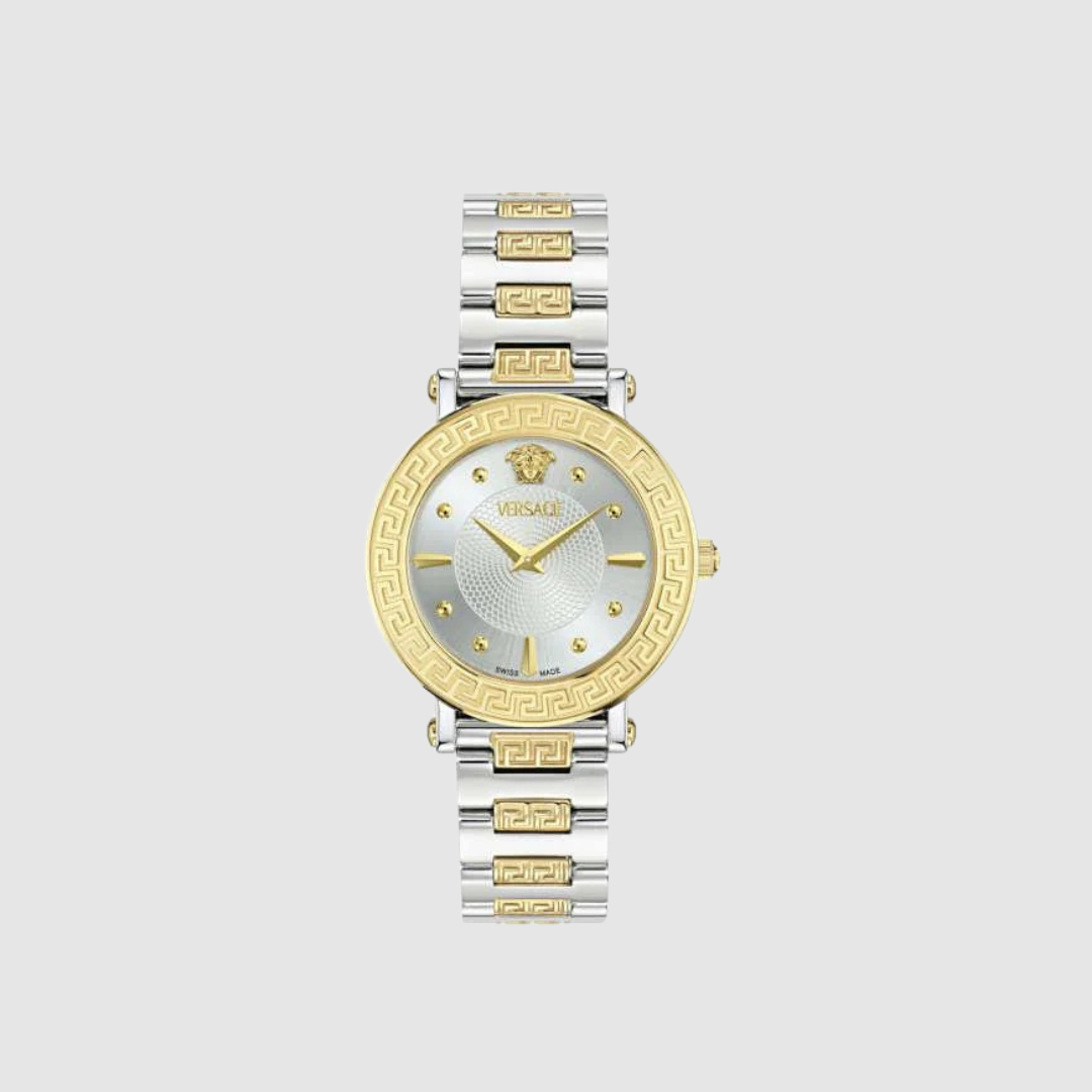 Versace Two Tone Greca Sphere Bracelet Watch