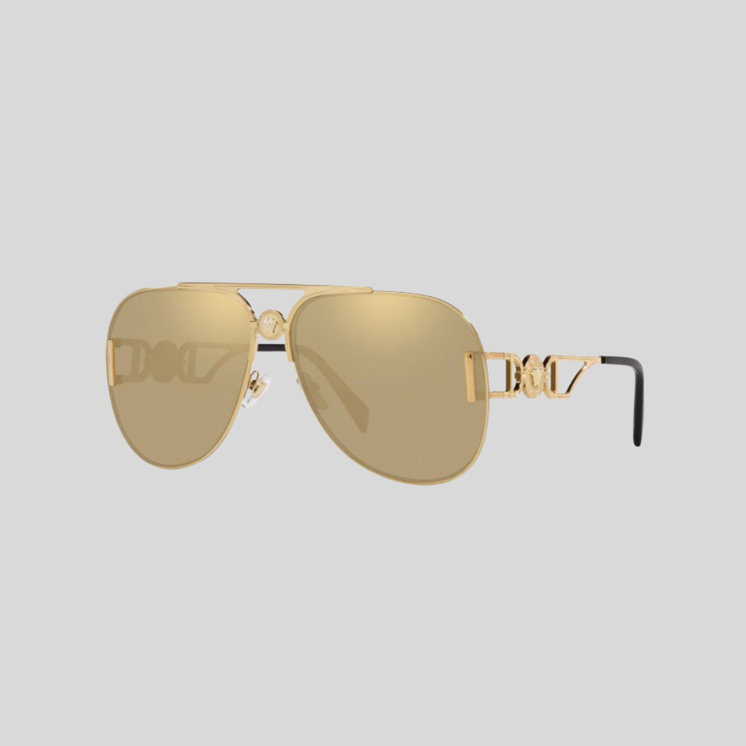 Versace Gold Aviator Sunglasses