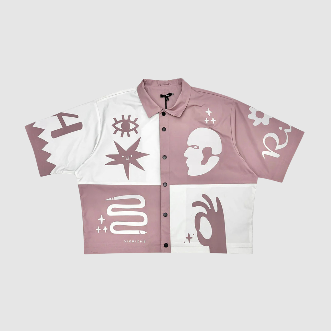 Vie+Riche Paris Mauve Tribal Shirt