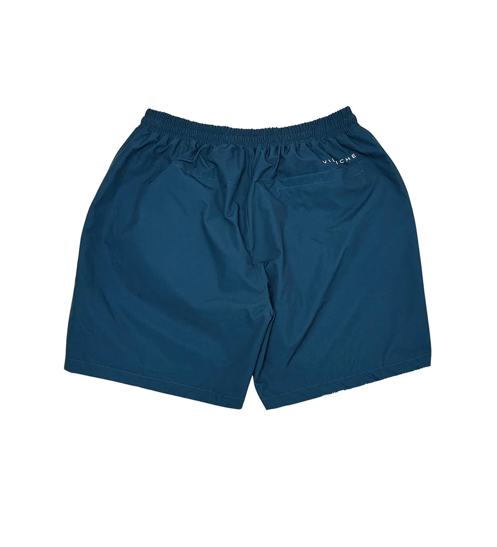 Vie+Riche Paris Navy Reversible Paisley Shorts