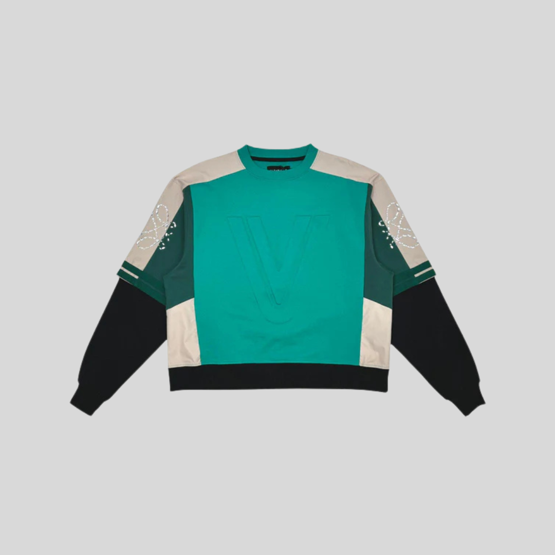 Vie+Riche Green Heart Crew Sweatshirt