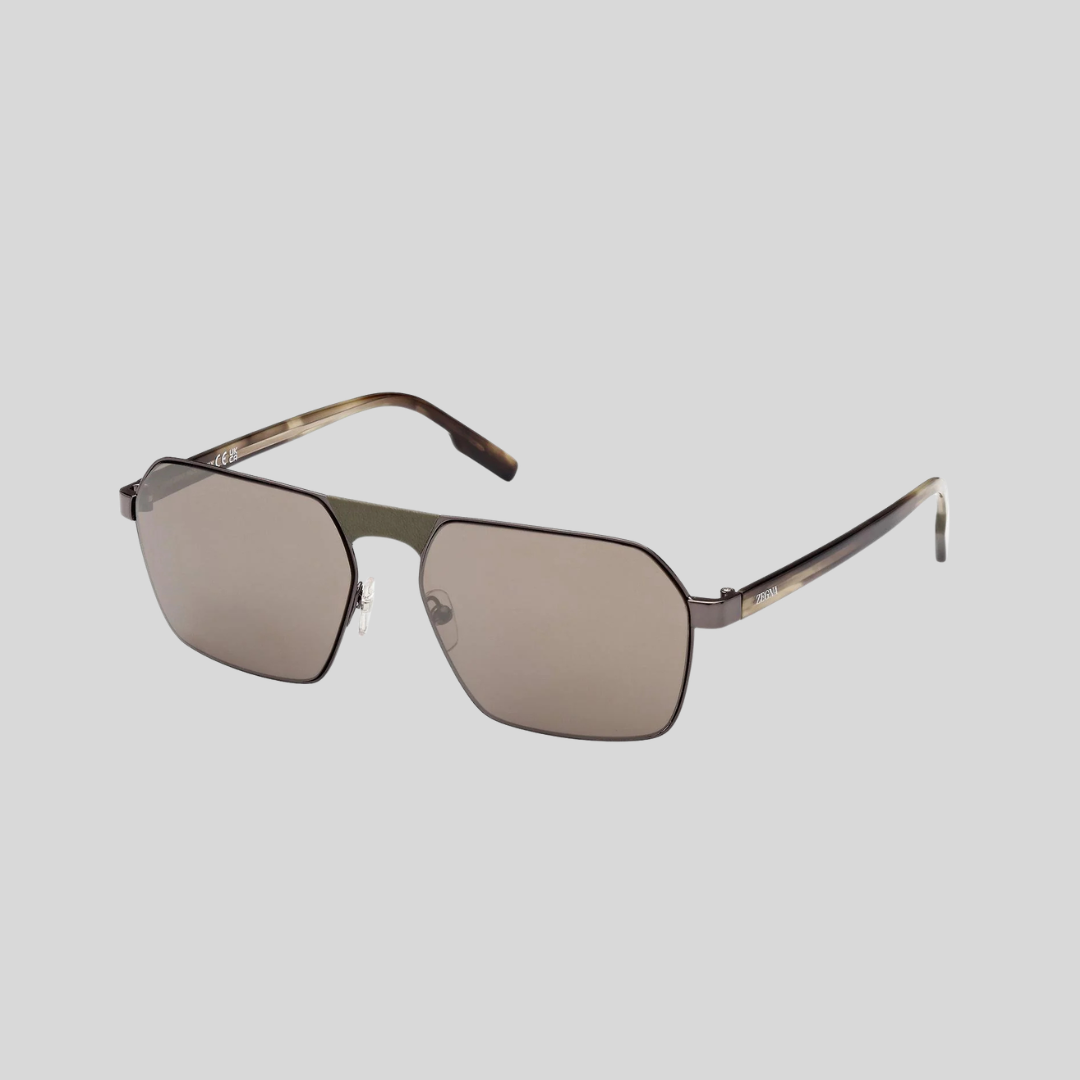 Zegna EZ0210 08J Gunmetal Sunglasses