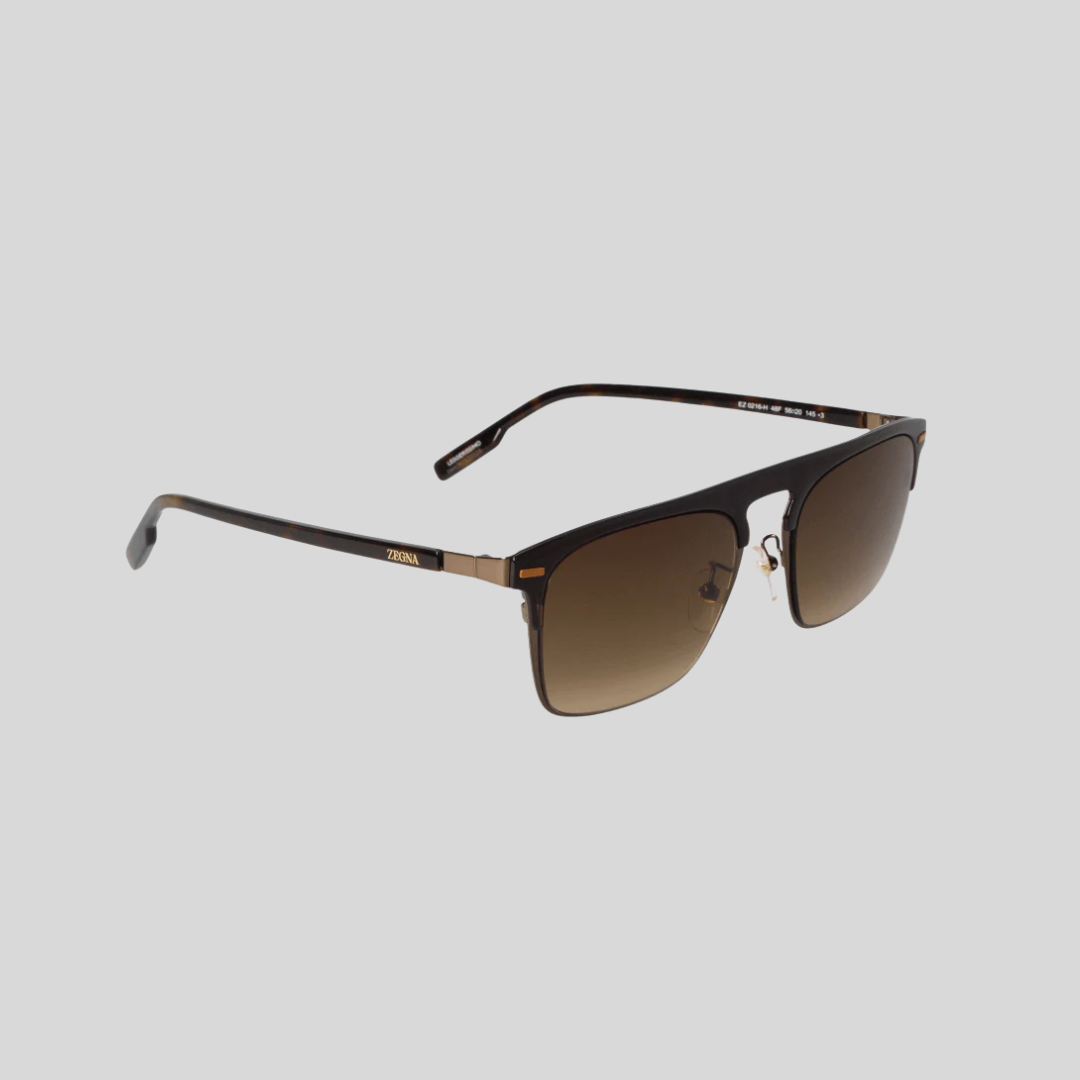 Zegna EZ0216-H Brown Metal Sunglasses