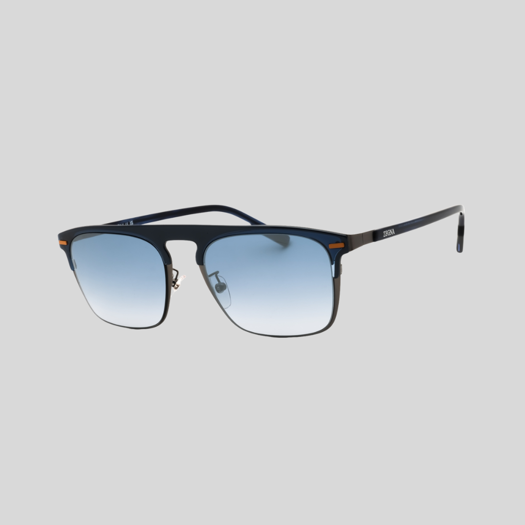 Zegna EZ0216-H Shiny Blue Sunglasses