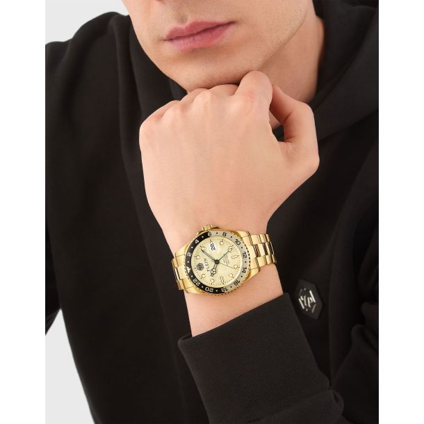 Philipp Plein Gold Challenger Ion-Plated Watch
