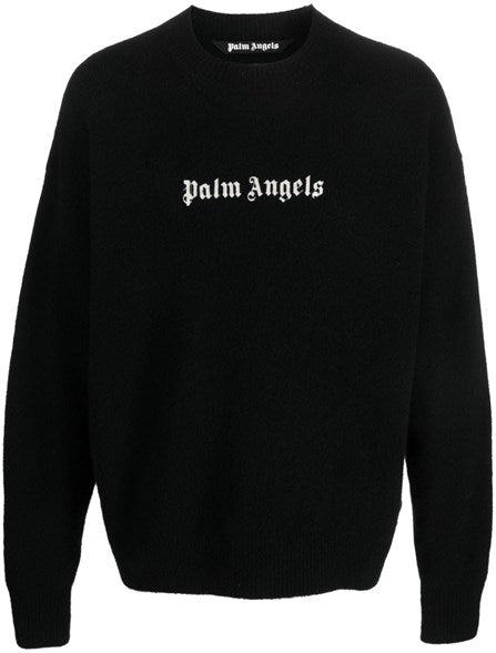 Palm Angels Black Classic Logo Sweater