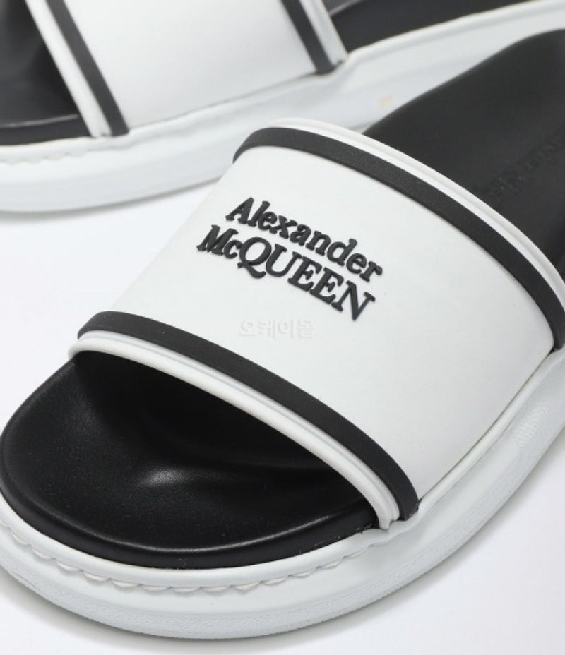 Alexander McQueen Oversized Hybrid Slides in White