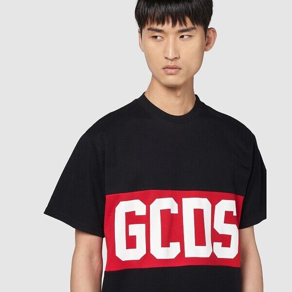 GCDS Black Band Logo-print T-Shirt