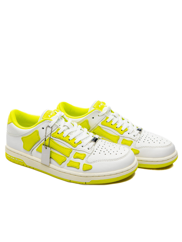 Amiri Neon Yellow Skel Top-Low Sneakers