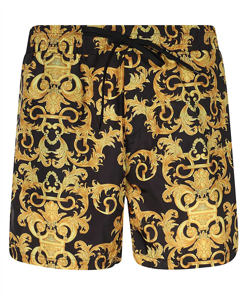 Versace Jeans Couture Yellow Baroque Print Shorts