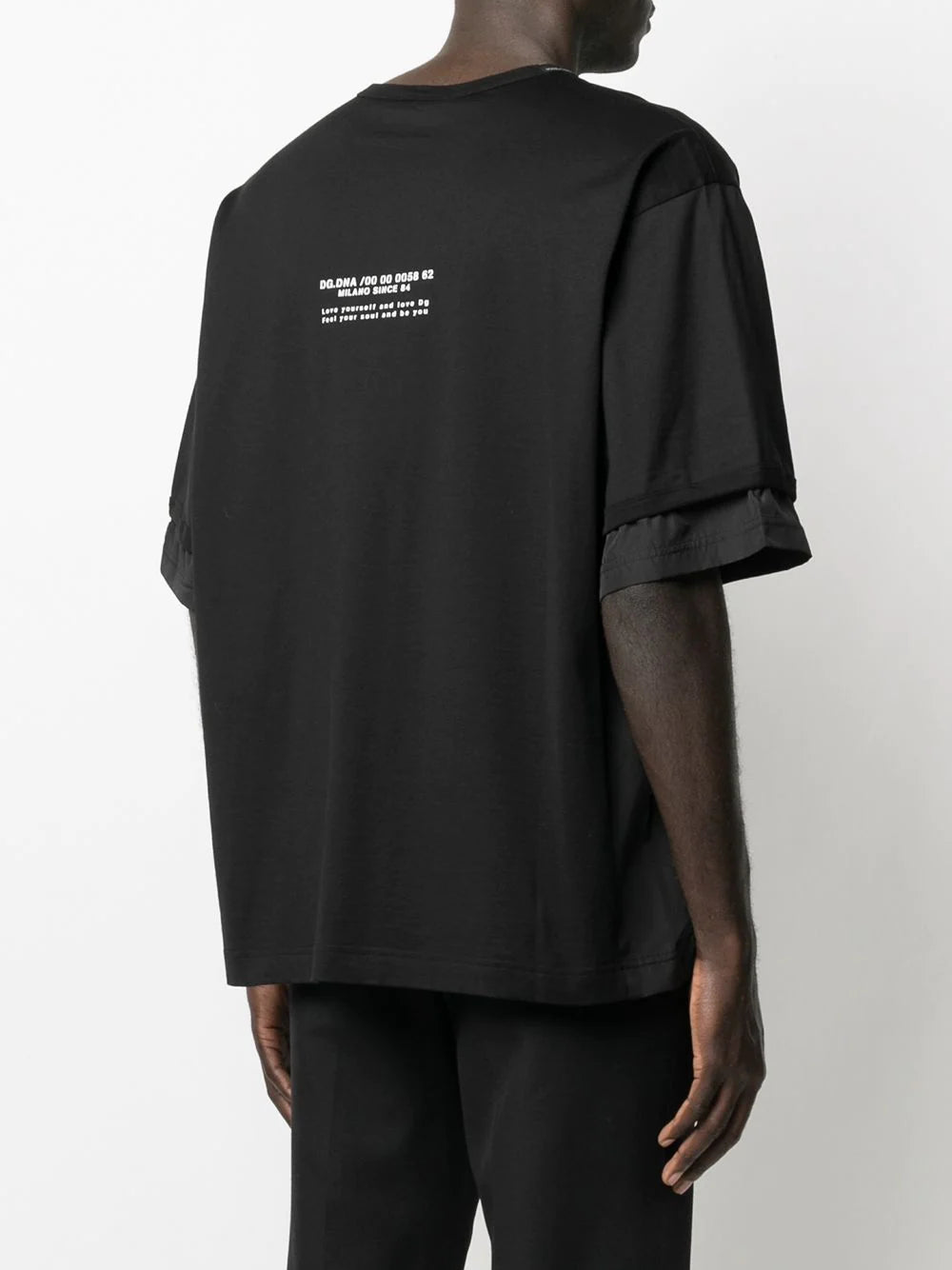 Dolce & Gabbana Black Layered Detail T-Shirt