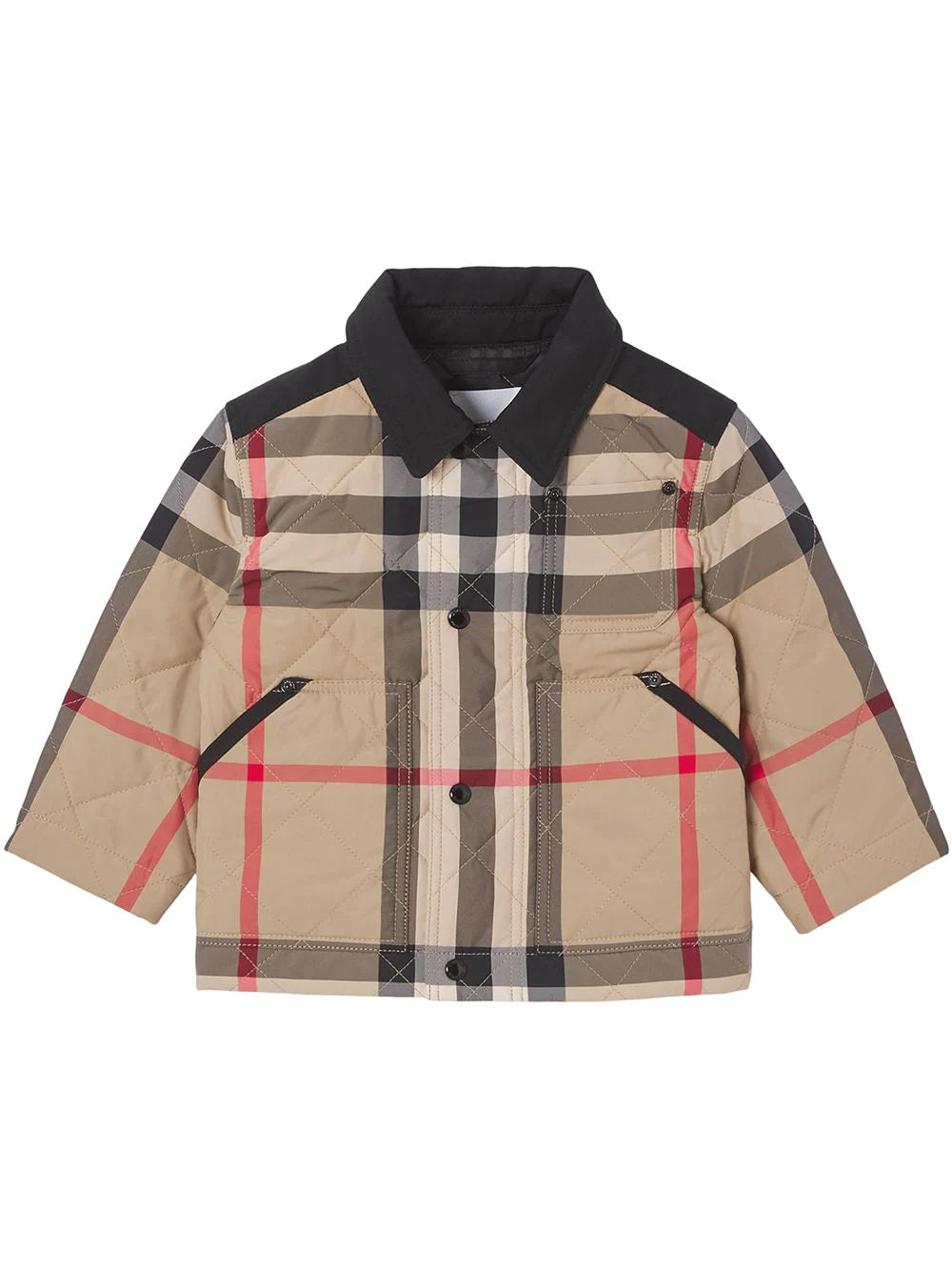 burberry Kids checked bomber jacket Burberry Boys Check Jacket 8053690 C KB6 LIAM BLK A1189 (6-10