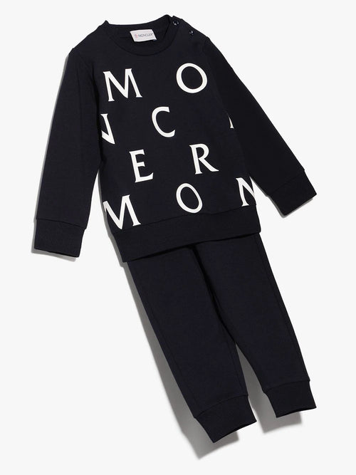 Moncler Enfant logo-lettering tracksuit set
