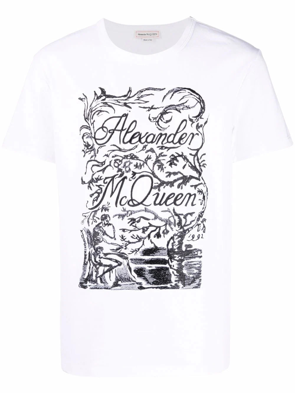 Alexander McQueen White Logo-Print T-Shirt