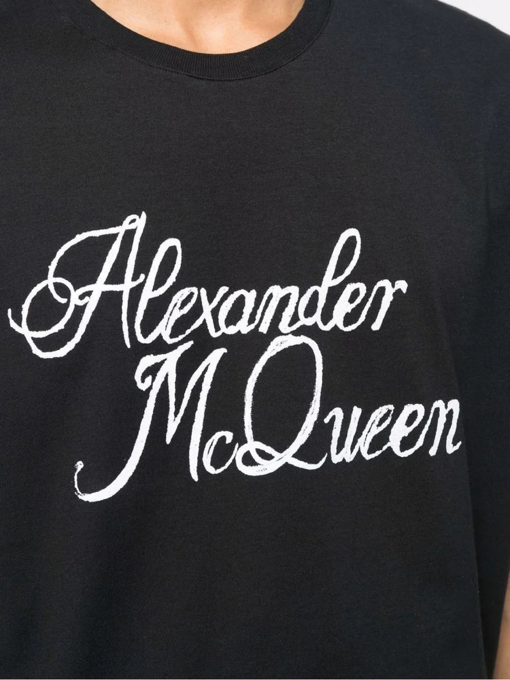 Alexander McQueen Black Logo Print T-Shirt