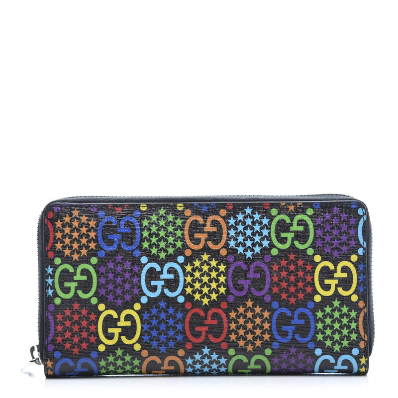 Gucci Supreme Monogram Psychedelic Zip Around Wallet
