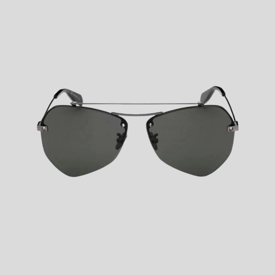 Alexander McQueen Black Frameless Sunglasses