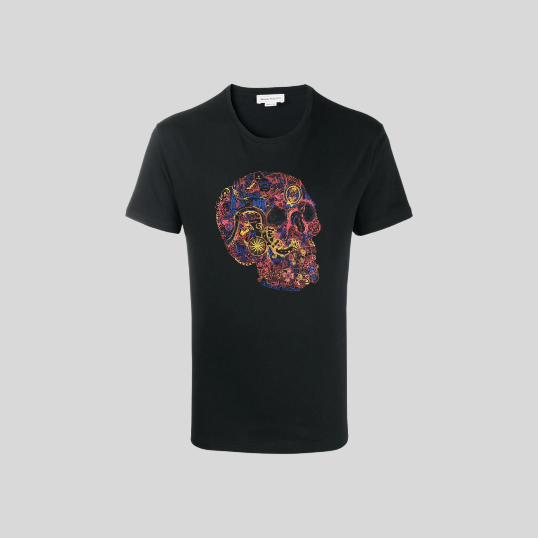 Alexander McQueen Black London Skull Print T-Shirt