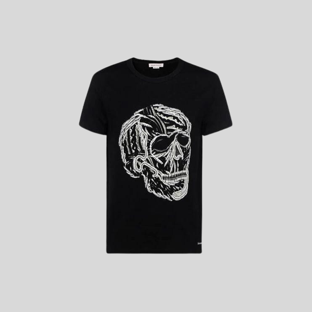 Alexander McQueen Black Skull Print T-Shirt