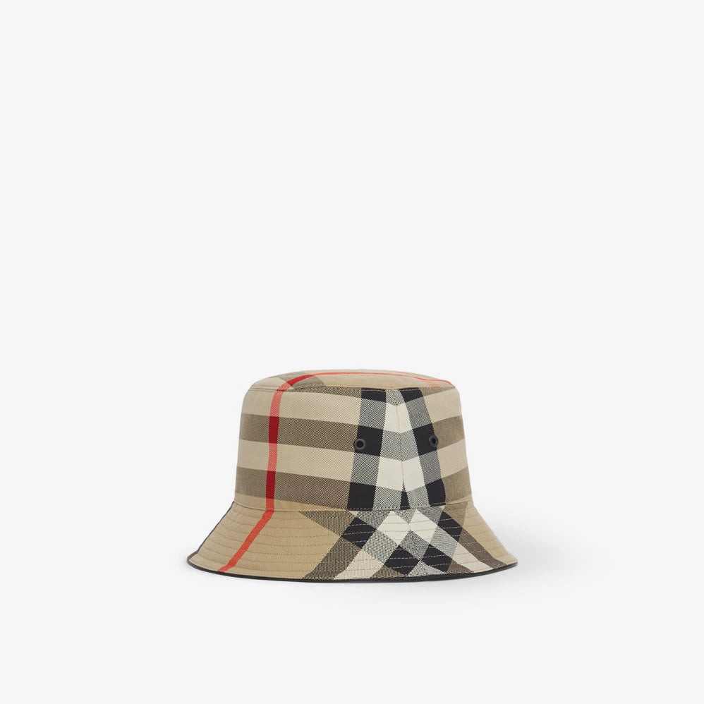 【送料&関税込】Burberry Cotton Bucket Hat Burberry Beige Check Bucket Hat – Discover at ICETIME LUXE