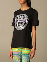 Versace cotton T-shirt with signature and Medusa head
