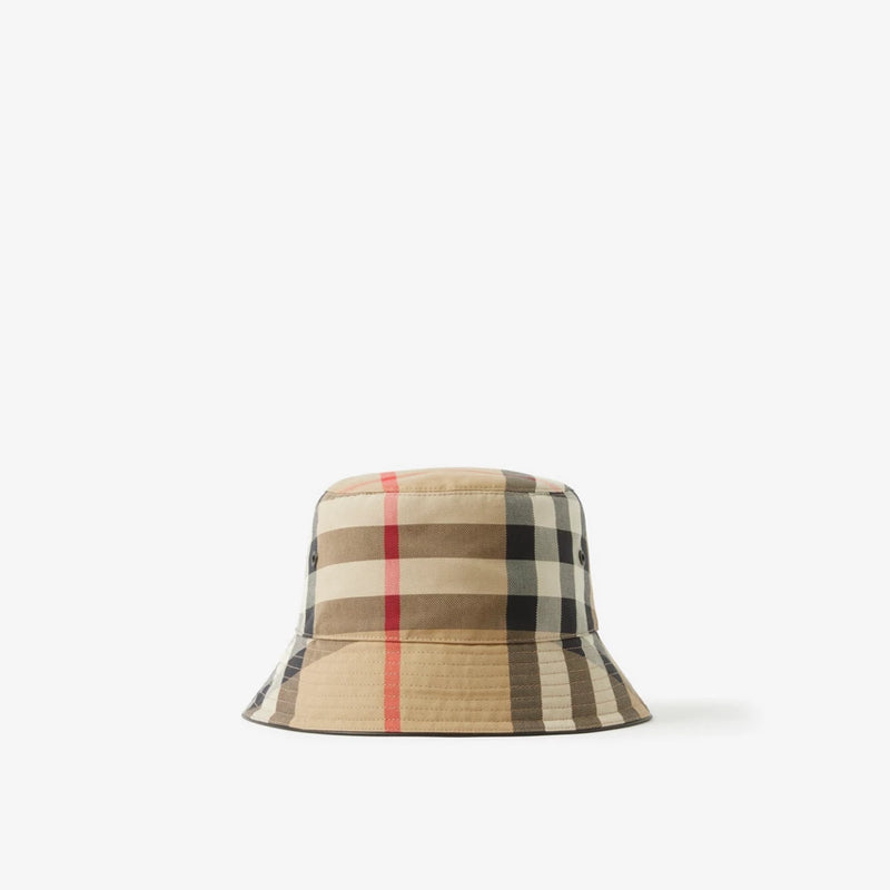 Burberry Exaggerated Check Cotton Bucket Hat