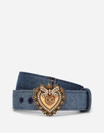 Dolce & Gabbana in Patchwork Denim Women Belt
