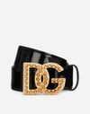 Dolce & Gabbana Polished Calfskin belt with DG logo