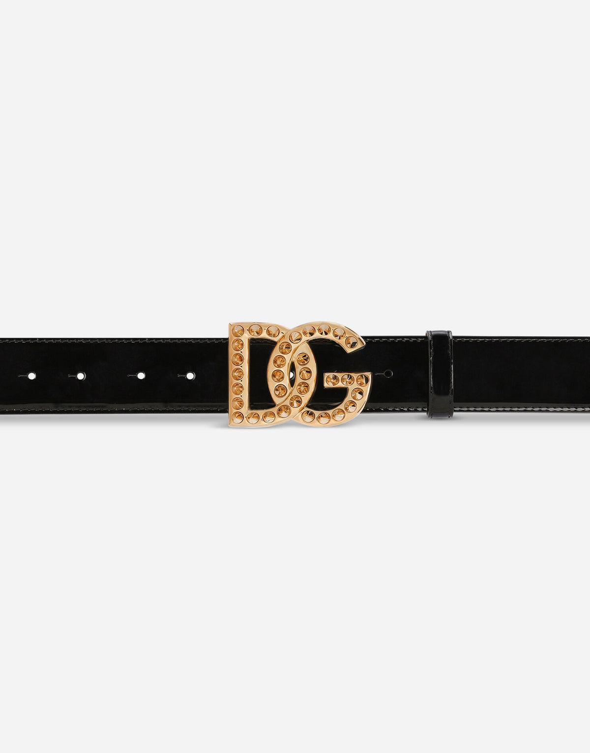 Dolce & Gabbana Black Polished Calfskin Belt