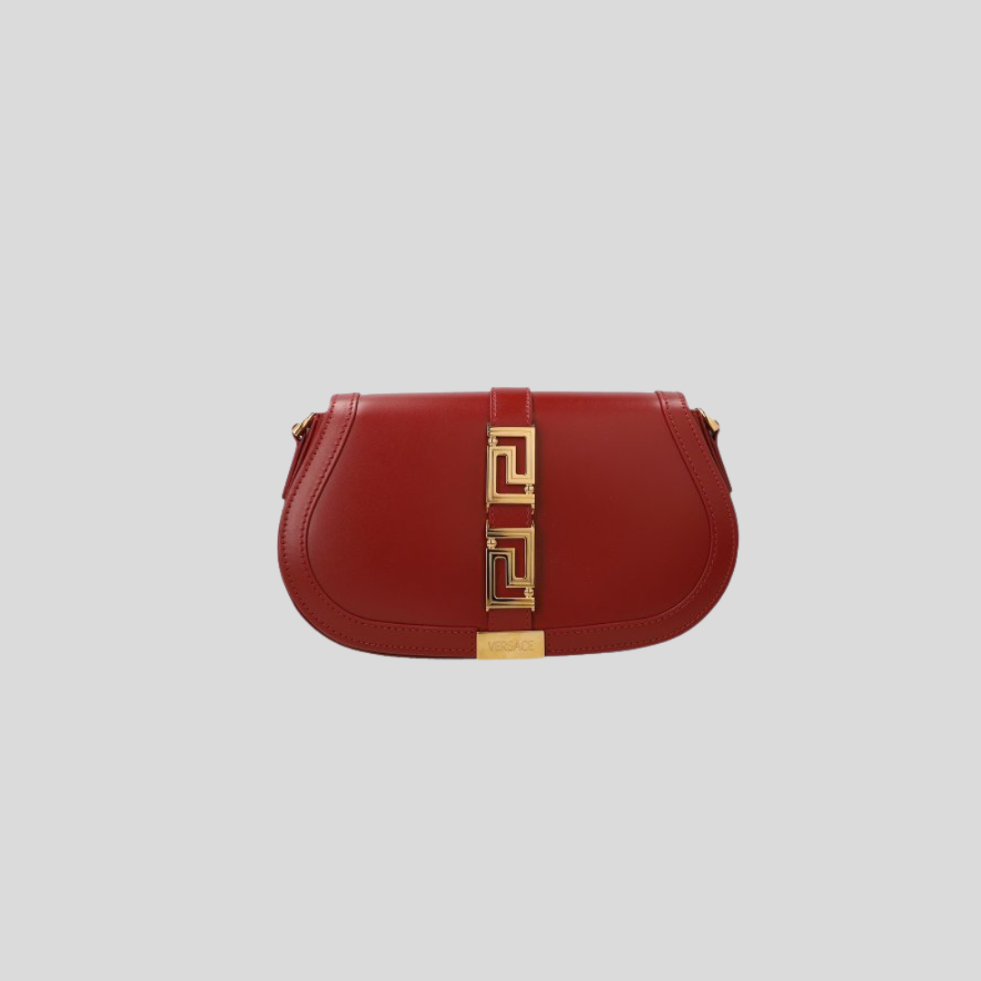 Versace Red Greca Goddess Shoulder Bag
