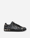 Dolce & Gabbana Calfskin Nappa Portofino Sneakers with studs