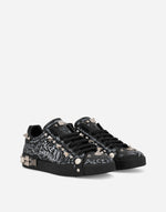 Dolce & Gabbana Calfskin Nappa Portofino Sneakers with studs