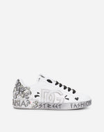 Dolce & Gabbana Calfskin Nappa Portofino sneakers with DG logo and embroidery