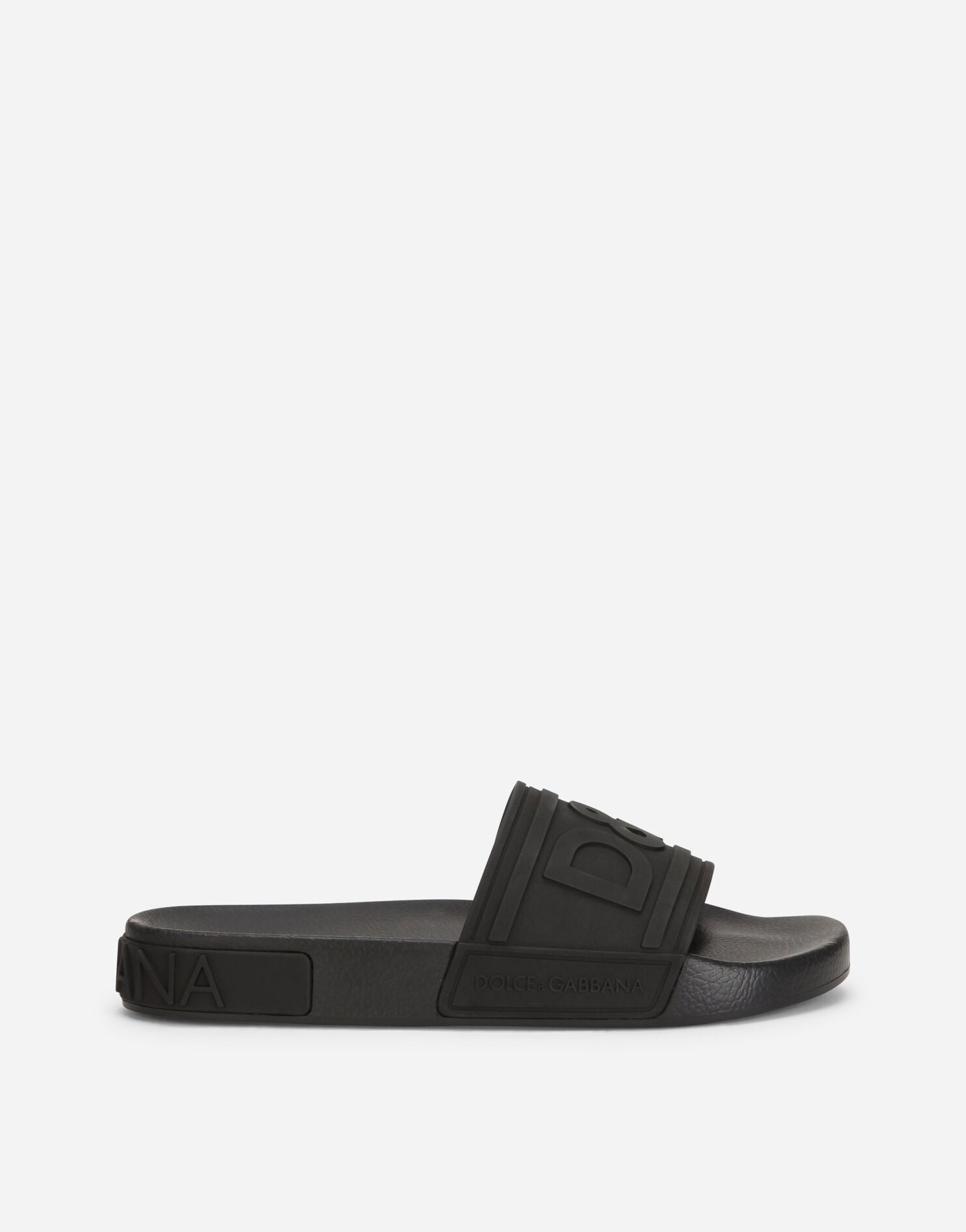 【関税&送料込】Dolce & Gabbana Black Rubber Beachwear Slipp Rubber beachwear sliders in Black for Women | Dolce&Gabbana® US