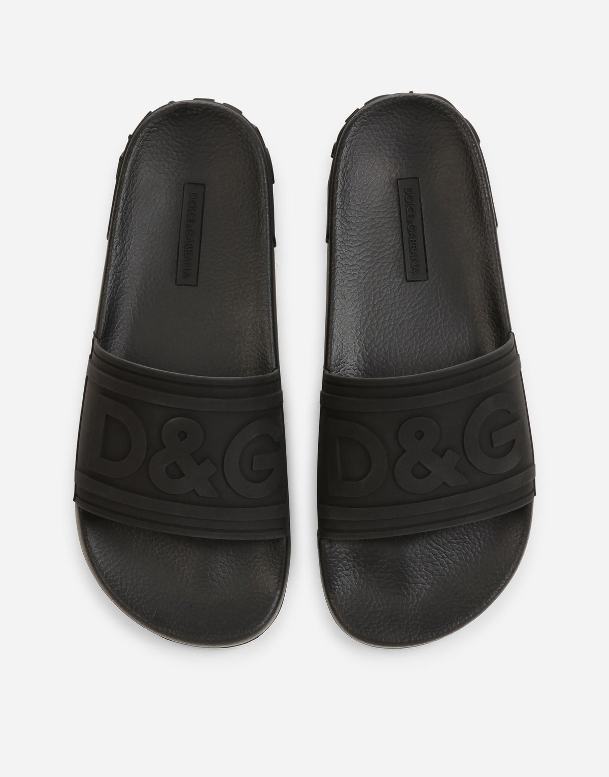 Dolce & Gabbana Black Rubber Beachwear Slides