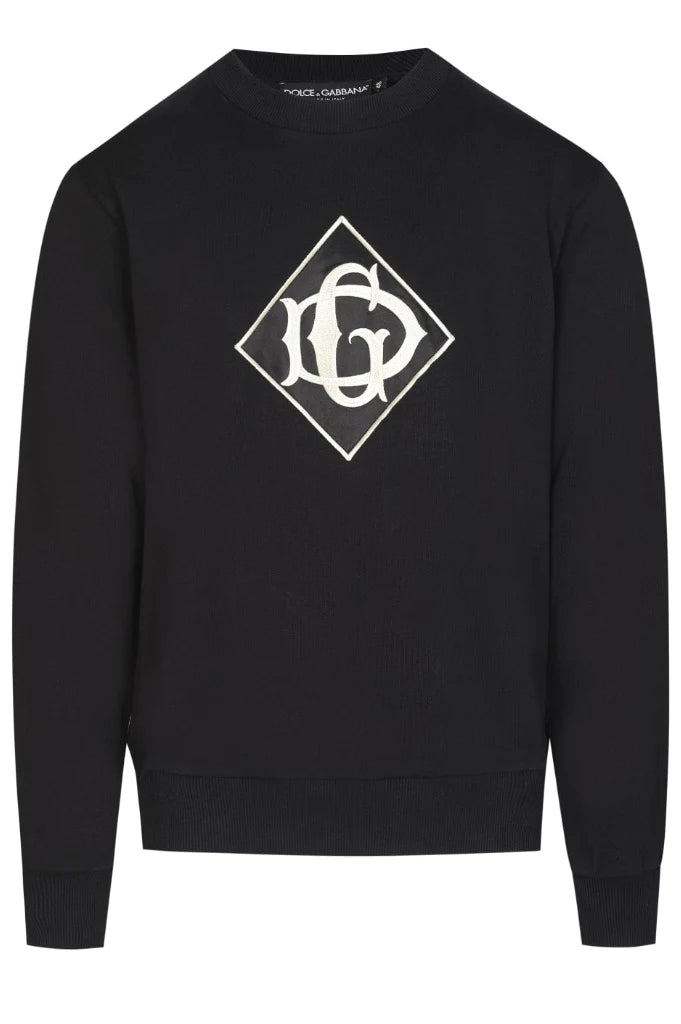 Dolce & Gabbana Black Diamond Print Sweatshirt