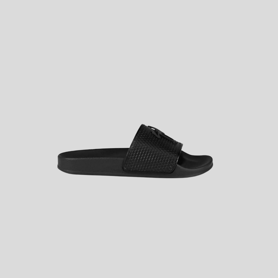 Giuseppe Zanotti Black Newburel Leather Slides