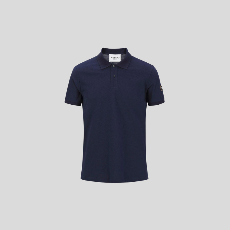 Iceberg Polo neck T-shirt with rectangle logo