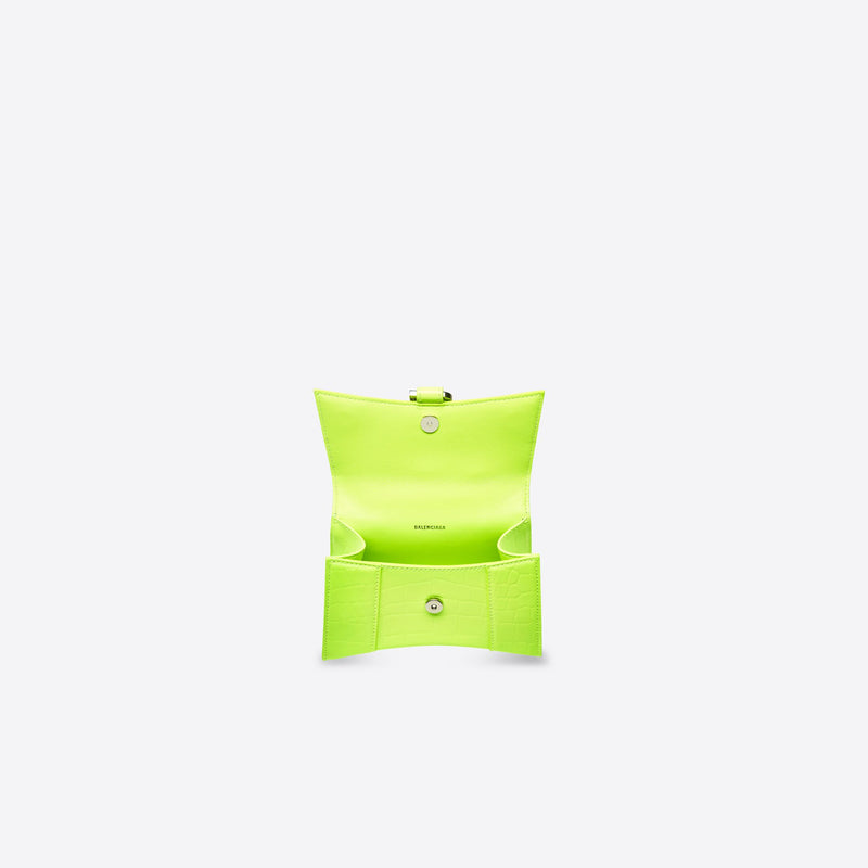 Balenciaga Hourglass Handbag in Neon Yellow